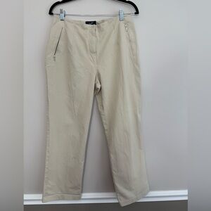 Vanilia Italian Elegant Beige Women's Chinos Size 46 Cropped